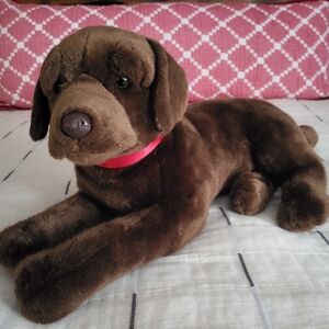 FAO Schwarz Chocolate Brown Lab Plush Dog